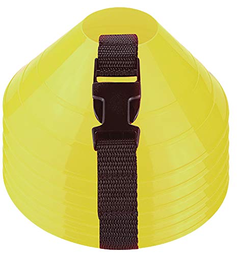 American Challenge Large Disc Cones – Set of 6 Agility Cones for Sports Training – Compact Soccer Cones with Carry Strap for Drills & Practice - Image 2