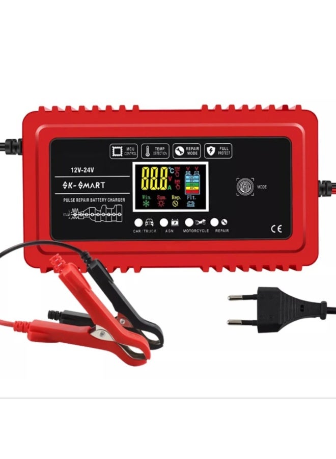 general Smart Battery Charger 12V/24V with LCD Display & Repair Mode - Image 1
