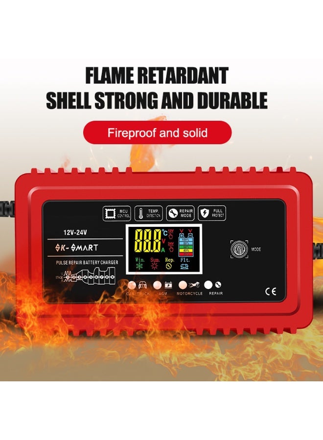 general Smart Battery Charger 12V/24V with LCD Display & Repair Mode - Image 2