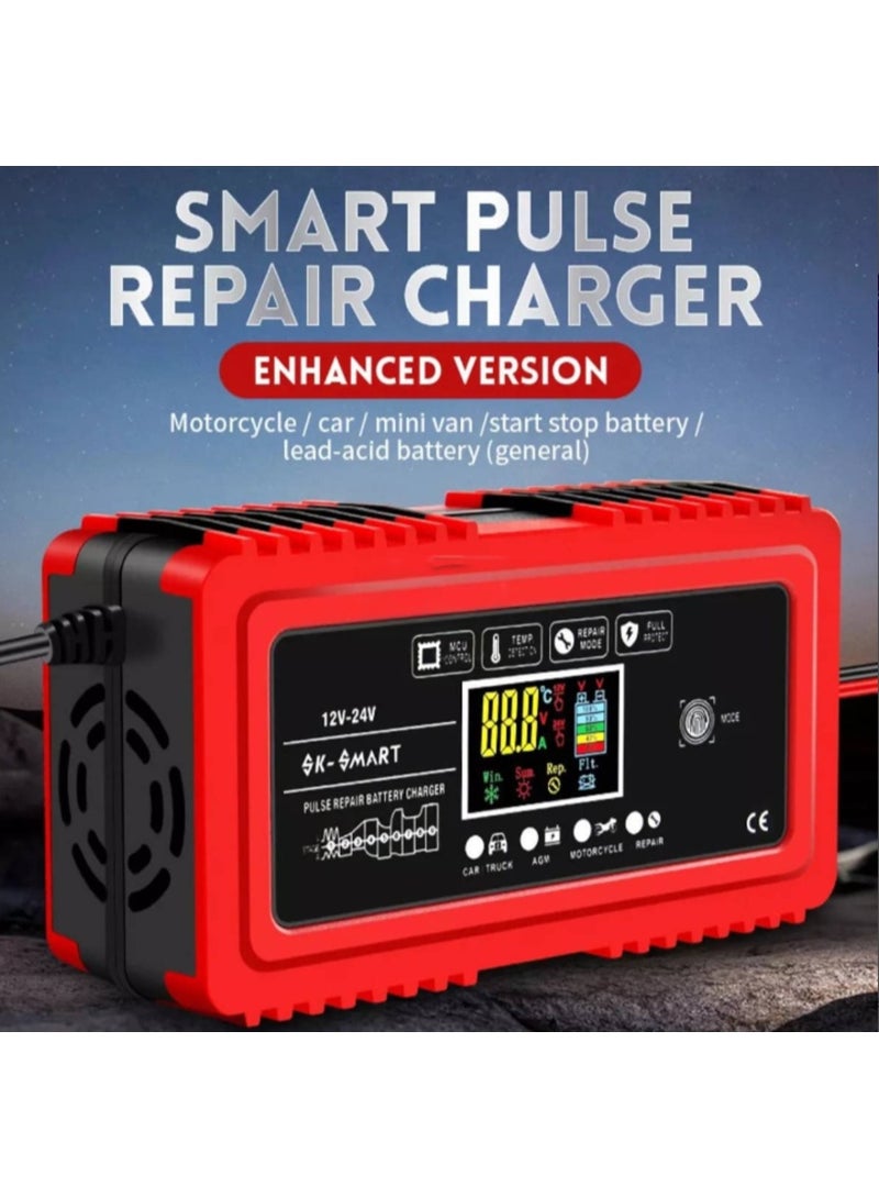 general Smart Battery Charger 12V/24V with LCD Display & Repair Mode - Image 4