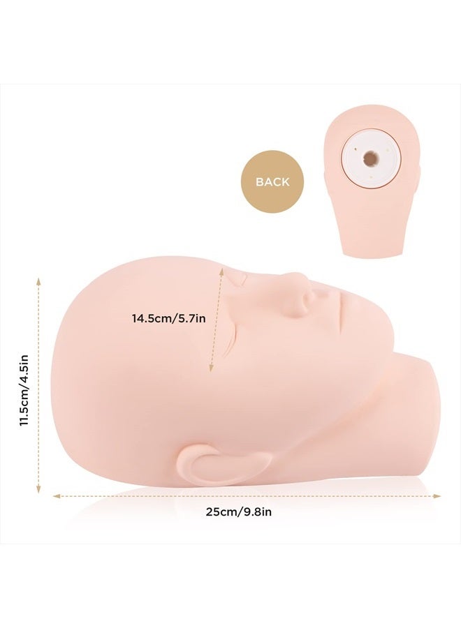 LASHVIEW Lash Mannequin Head, Practice Training Head,Make Up and Lash Extention,Cosmetology Doll Face Head,Soft-Touch Rubber Practice Head,Easy to Clean by Skincare Essential Oil. - Image 4