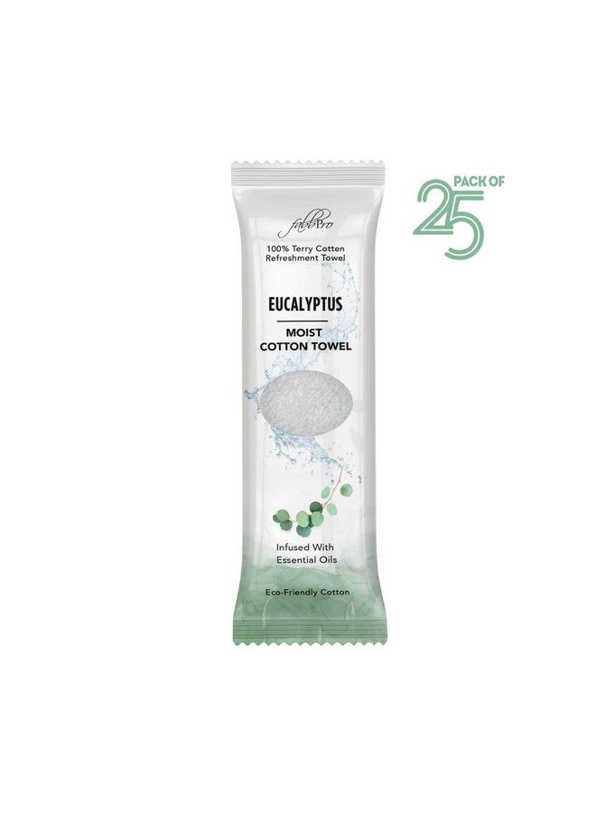 FABBPRO مناديل أوشيبوري القطنية المبللة (25 عبوة 8 × 8 بوصة) معطرة بيضاء للاستخدام الساخن أو البارد (الكافور) - Image 3