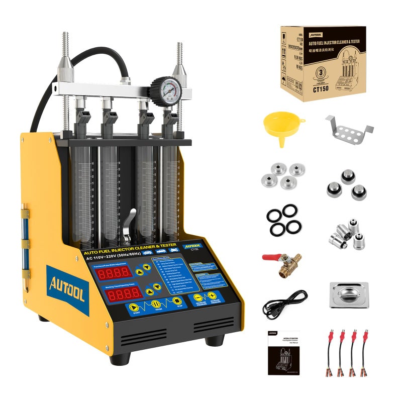 Autool Ultrasonic Fuel Injector Cleaner Tester Support Petrol Motorcycle Automotive Fuel Cleaning