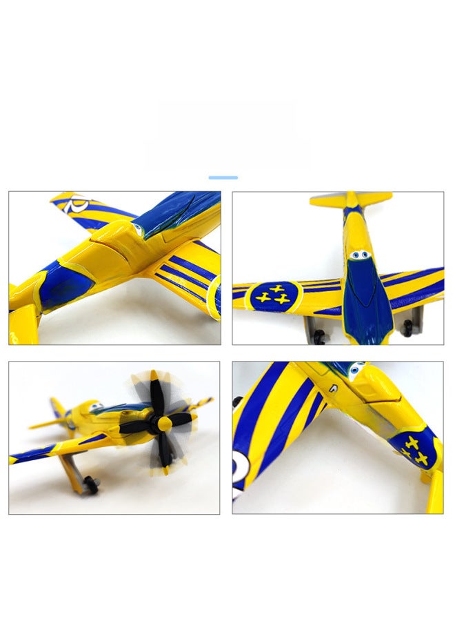 Aircraft Story Alloy Toy No.12 No.3 No.23 Aircraft Children's Model Yellow Gift Collection-Color:sun Flag Aircraft - Image 5