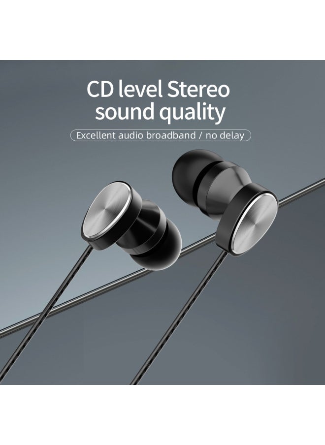 Generic - Pin In-ear Headset With Microphone Wire Control 3.5MM For Apple Huawei Xiaomi Subwoofer Headset Wholesale-Color:Blue - Image 1