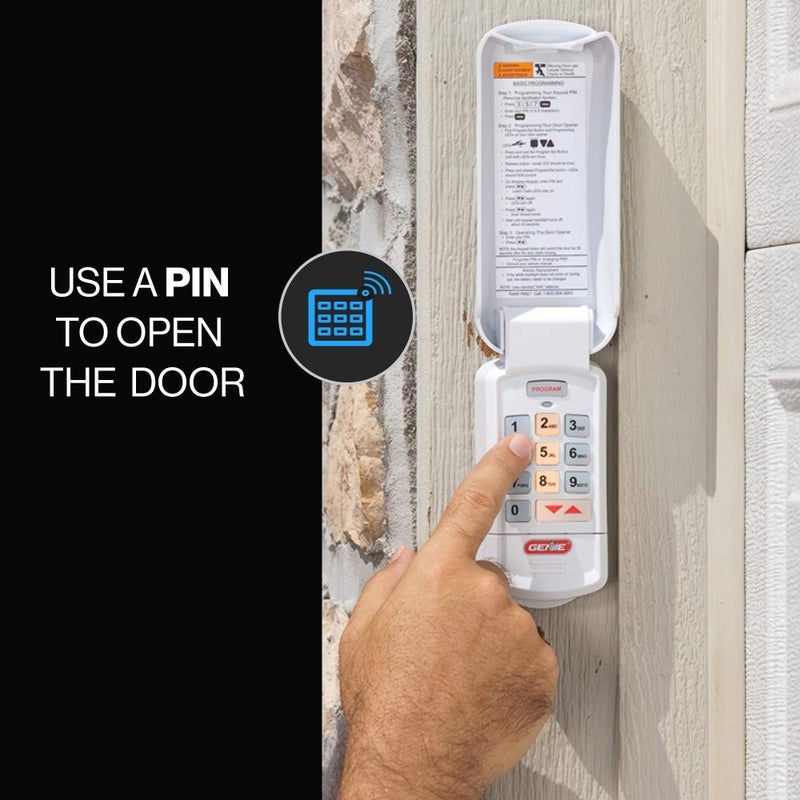 Genie Garage Door Opener Wireless Keyless Keypad - Safe & Secure Access - Compatible with All Genie Intellicode Garage Door Openers - Easy Entry into the Garage With a PIN - Model GK-R, White - Image 3