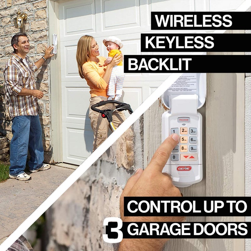 Genie Garage Door Opener Wireless Keyless Keypad - Safe & Secure Access - Compatible with All Genie Intellicode Garage Door Openers - Easy Entry into the Garage With a PIN - Model GK-R, White - Image 2