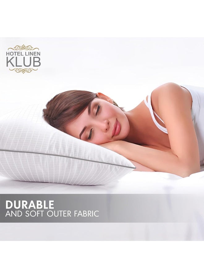 Hotel Linen Klub Hotel Linen Klub 250 TC Sateen Cotton Pillow with Single Piping  - Image 4