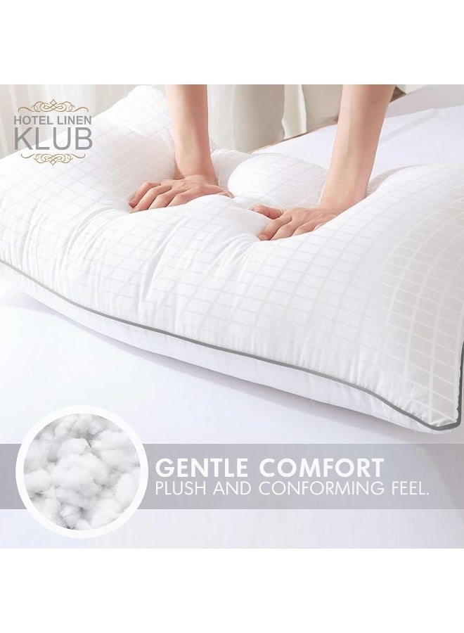 Hotel Linen Klub Hotel Linen Klub 250 TC Sateen Cotton Pillow with Single Piping  - Image 2