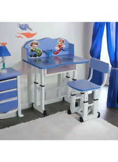 AGD Adjustable Height Kids Study Table Set, MDF Study Table for 3-11 Years Old (blue)  - Image 3