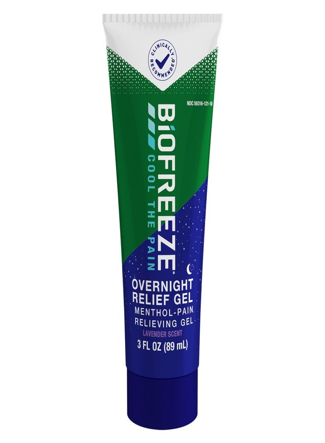Biofreeze Overnight Gel Pain Relief, Knee & Lower Back Pain Relief, Arthritis Pain Reliever, Neck Pain Relief, Cooling Joint Pain Relief, FSA/HSA Eligible, Lavender Scented Menthol Gel 3 Fl Oz - Image 1