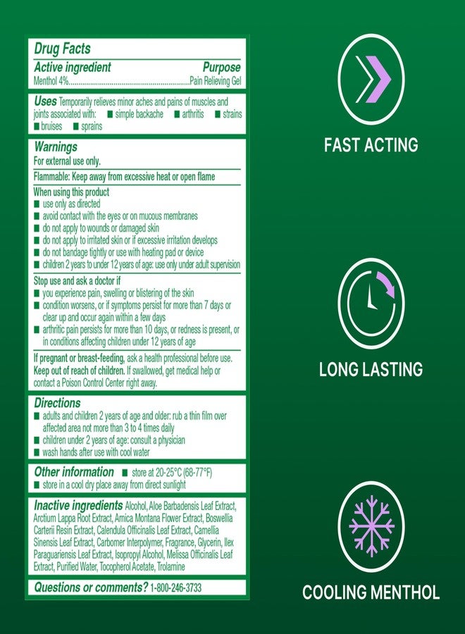 Biofreeze Overnight Gel Pain Relief, Knee & Lower Back Pain Relief, Arthritis Pain Reliever, Neck Pain Relief, Cooling Joint Pain Relief, FSA/HSA Eligible, Lavender Scented Menthol Gel 3 Fl Oz - Image 5