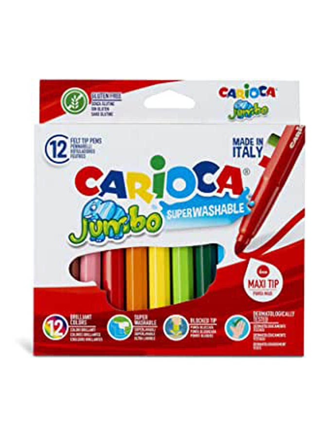 Carioca Jumbo12 Superwashable Colouring Markers - Image 1