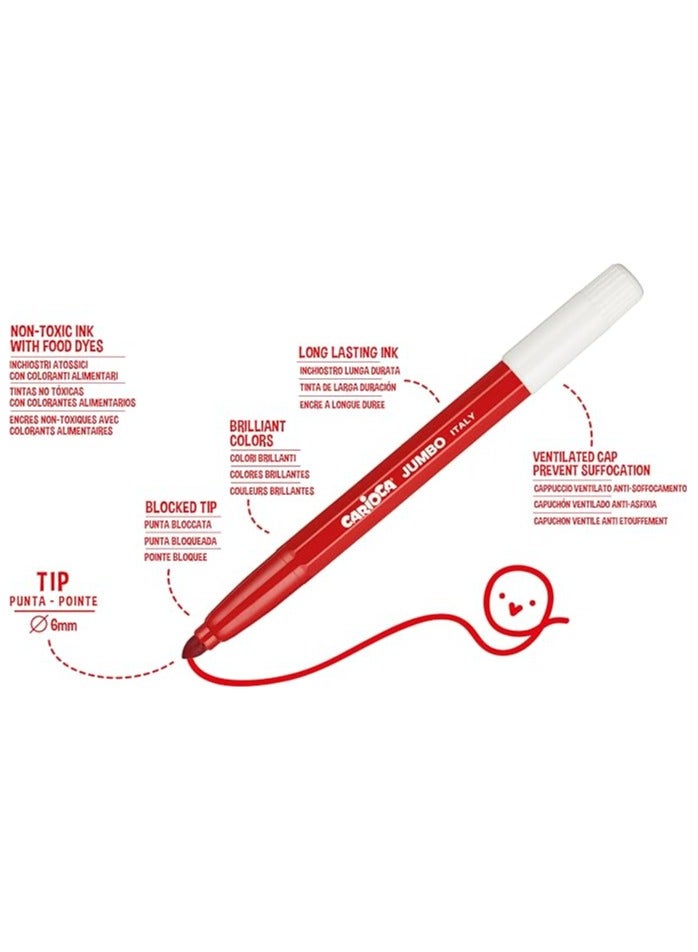 Carioca Jumbo12 Superwashable Colouring Markers - Image 3