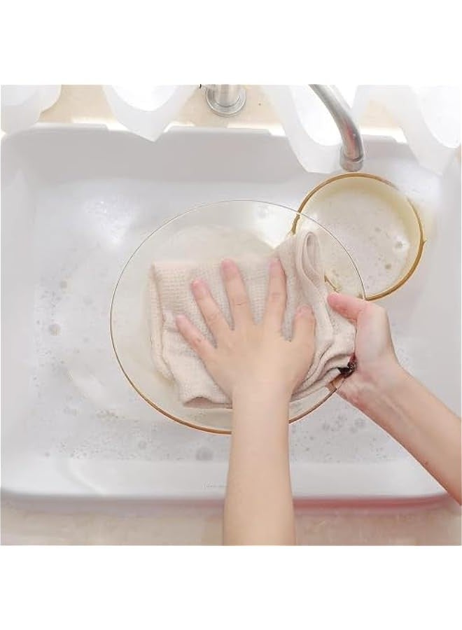 بيوينتي ثمينز مناشف اطباق المطبخ، نسيج الوافل القطني، مناشف اطباق فائقة النعومة والامتصاص وسريعة الجفاف، 34 × 34 سم، 6 قطع، الوان متعددة، ابيض - Image 4