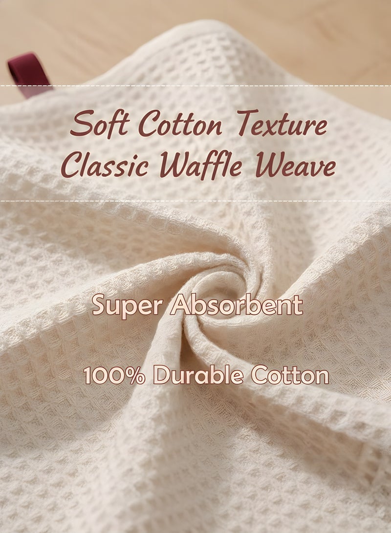 Beauenty Tea Towels,34x34cm,Kitchen Dishcloths,Cotton Waffle Weave,Ultra Soft Absorbent Quick Drying Dish Towels - Image 4