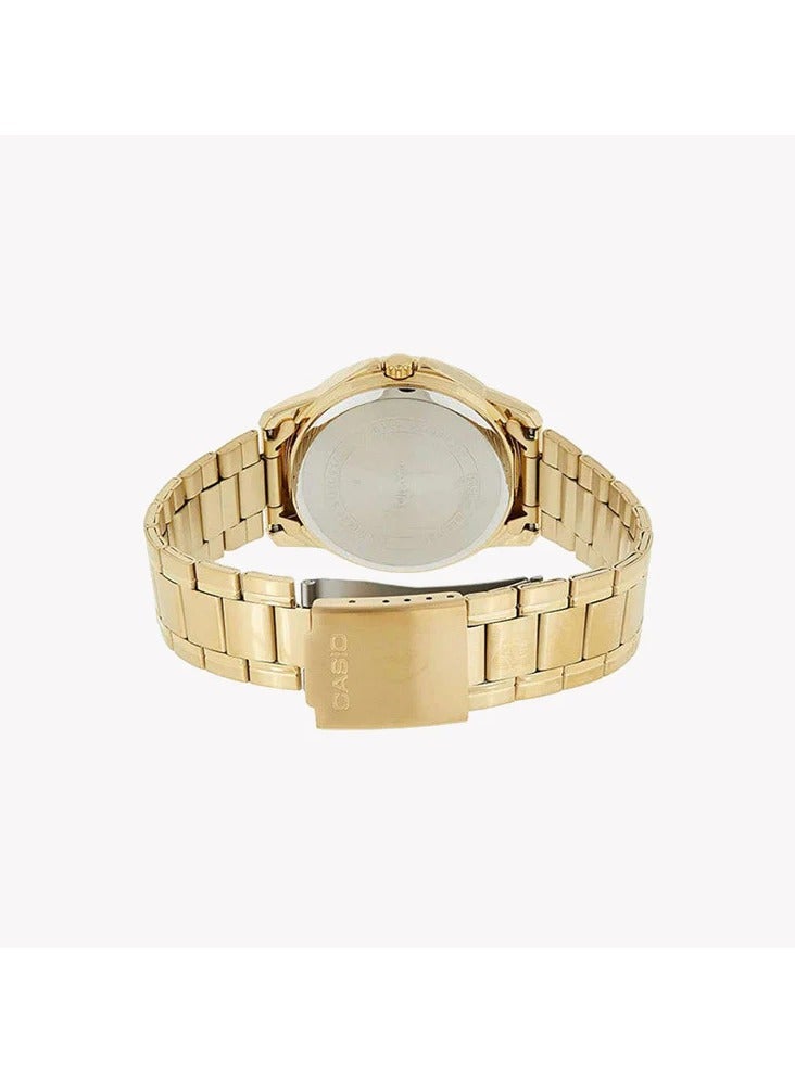 كاسيو ساعة كاسيو MTP-V004G-1CUDF للرجال كوارتز بمينا ذهبي وسوار من الستانلس ستيل - Image 3