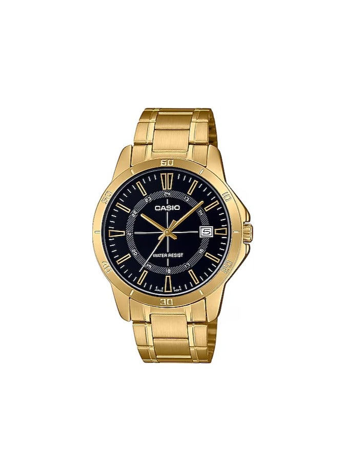 كاسيو ساعة كاسيو MTP-V004G-1CUDF للرجال كوارتز بمينا ذهبي وسوار من الستانلس ستيل - Image 4