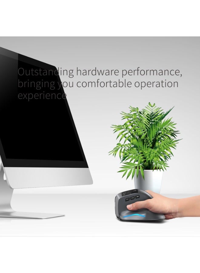 زيلوتس فأرة لاسلكية بتصميم عمودي عبر البلوتوث، مزودة بشاشة OLED، إضاءة RGB، تعمل بتقنية بصريّة، قابلة للشحن، متوافقة مع الحاسوب المحمول والمكتبي - Image 5