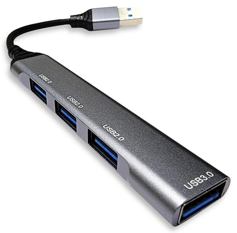 4 in 1 adapter docking station USB hub for computer mobile phone , aluminum alloy High quality mini , USB HUB , Multi-port connection, easy data transfer, power transfer, compact and portable, video output - Image 1