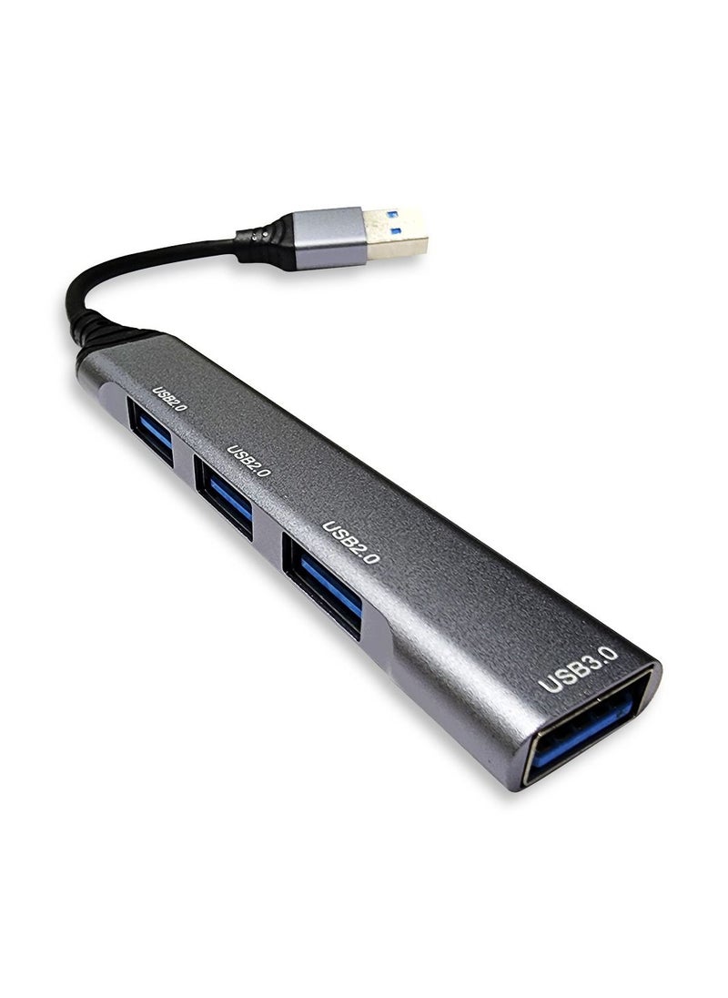 Generic - 4 in 1 adapter docking station USB hub for computer mobile phone , aluminum alloy High quality mini , USB HUB , Multi-port connection, easy data transfer, power transfer, compact and portable, video output - Image 1