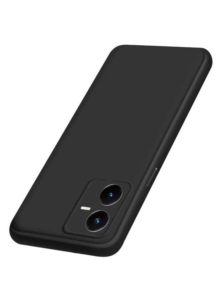 IAF ViVo Y22s Soft Flexible Silicone TPU Cover Slim Fit Matte Rubber Case Full Camera Protection for (Vivo Y22s, Black) - Image 2