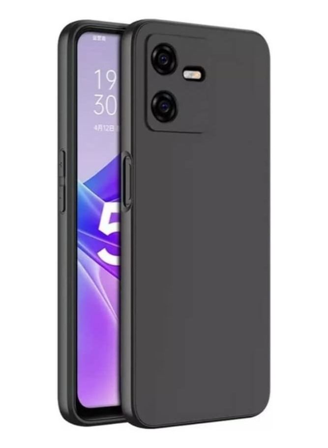 IAF ViVo Y22s Soft Flexible Silicone TPU Cover Slim Fit Matte Rubber Case Full Camera Protection for (Vivo Y22s, Black) - Image 1
