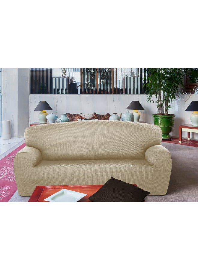 SOFA SKIN 1-Seater Rustica High Quality Durable Sofa Cover Beige 7.4 x 39.8 x 35.8 cm 28948 - Image 4