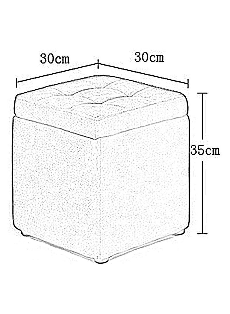 LINGWEI Ottoman Footstool Footrest Stool Ottomans Foot Stool Vanity Stools Shoe Change Bench Seat Stool Rest Stool Storage Footstool Footrest Chair Square Footstool - Image 4