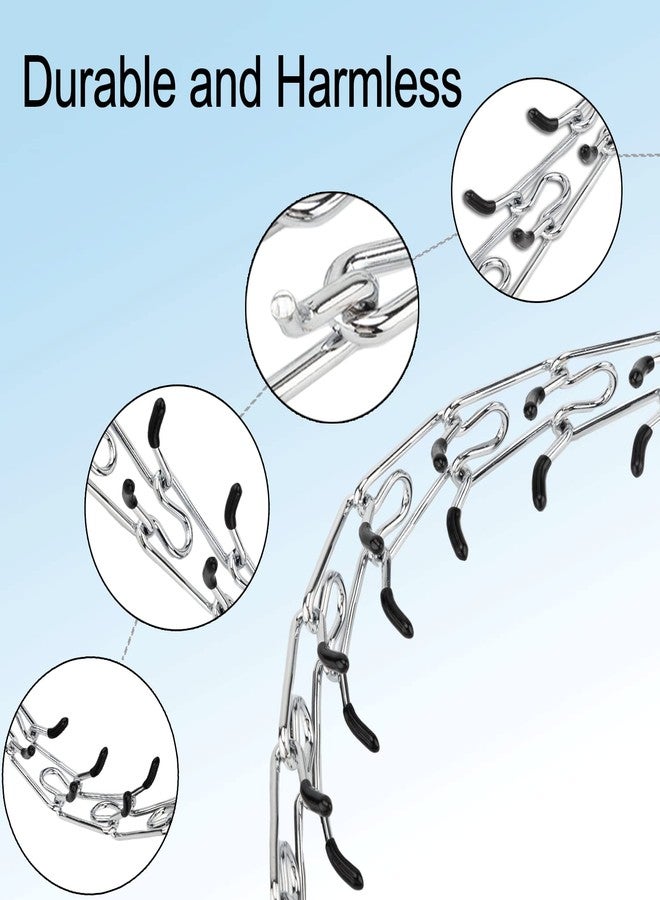 طوق تدريب الكلاب Real Fancy Prong Collar، سلسلة خانقة قابلة للتعديل، حلقات طوق ضغط مع أطراف مطاطية مريحة وإبزيم سريع الفتح للكلاب الصغيرة والمتوسطة والكبيرة (فضي - كبير جدًا) - Image 3