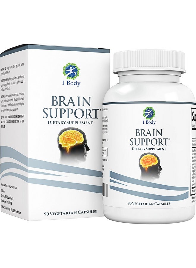 1 Body - Brain Support Focus Supplement Pills Support Healthy Brain Function With Nootropics Improve Memory And Boost Focus Alpha Gpc Lions Mane Extract Bacopa Monnieri - Image 1