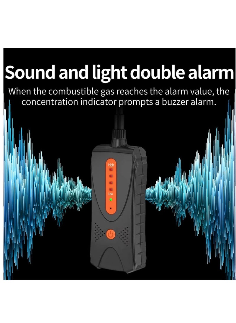 SYOSI - Gas Leak Detector, Combustible Gas Leak Tester with Audible and Visual Alarm, Portable Gas Sniffer to Locate Gas Leak of Methane, LPG, LNG, Fuel, Sewer Gas 0-10,000 PPM - Image 1