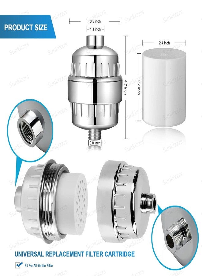 Sunkizzrs® Shower Head Filter Cartridge(25-Stage) -Water Softener for Bathroom with Vitamin C for Hard Water (Only 1 Cartridge) - Image 4
