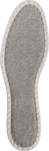 pedag Deo Fresh Natural Terry Cloth & Sisal Insoles, Handmade in Germany, Fully Washable, Perfect for Keeping Feet Dry and Fresh in The Summer, US W12 M9 / EU 42, Gray, 1 Pair - Image 1