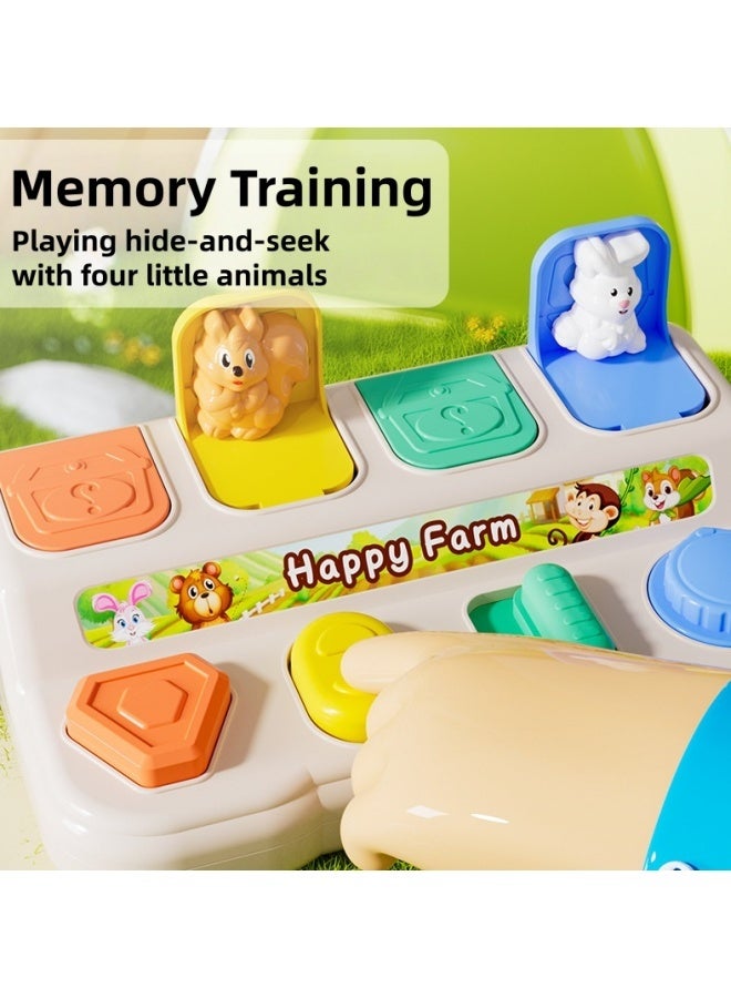Cause And Effect Toy,Developmental Toy With Buttons & Colors Color Sorting Animal Toys,Interactive Animal Activity Center,Fine Motor Skills, Color & Shape Sorter - Image 3