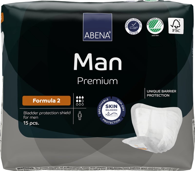 حراس سلس البول المتميزين من أبينا مان مقاسات 0 إلى 2 صيغة 2 15 عدداً