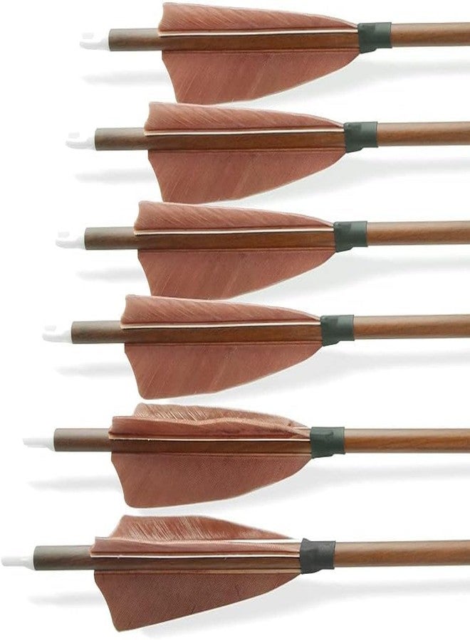 RedOak 31 inch Wood Grain Carbon Archery Arrows for Target Practice (6 pcs) - Spine 500 - Image 4
