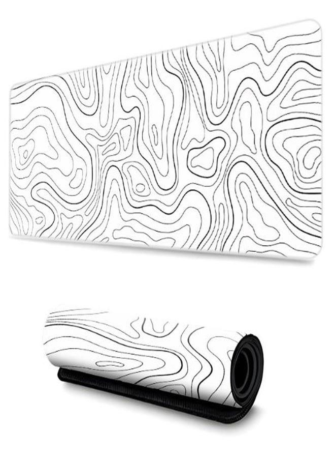 Arabest Large Gaming Mouse Pad with Stitched Edges, Minimalist Topographic Map Desk Mat, Extended XL Mousepad with Anti-Slip Base, Cool Desk Pad for Keyboard and Mouse - Image 1