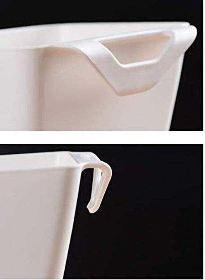 Dodxiaobeul 4 Pack Black Hanging Cup Holder for Rolling Cart Accessories,Hanging Bins for Utility Carts,Storage Bucket Hanging Container Hanging Bucket or Make Up Pencil Holder for Home,Kitchen Organizer Decor - Image 2