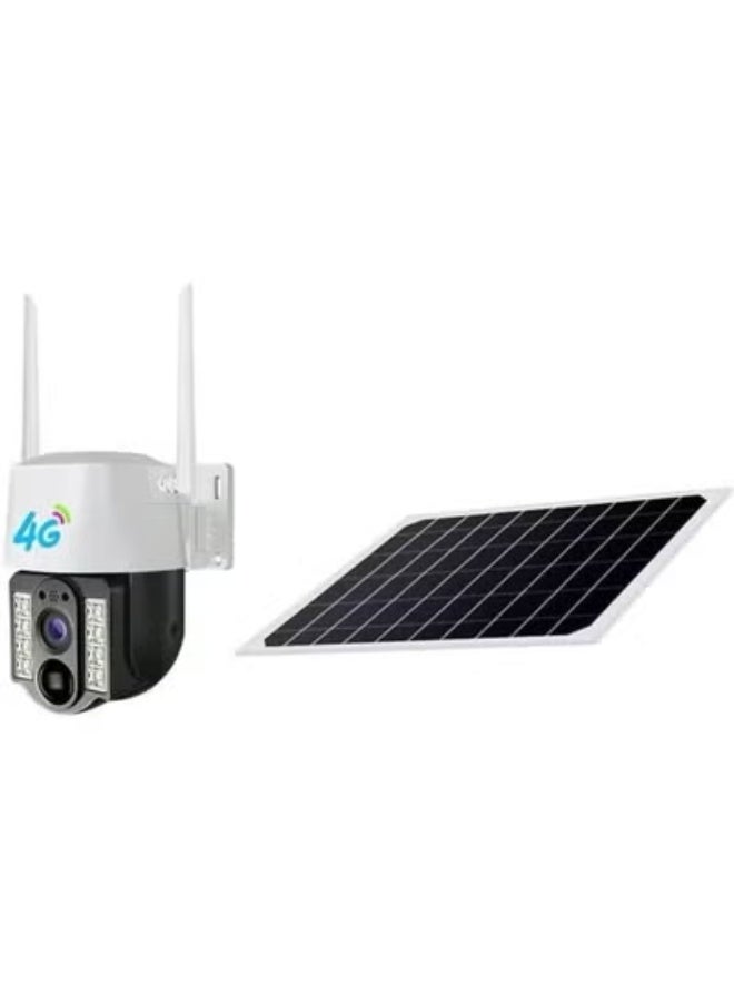 ELTRAZONE Solar Wi-Fi Camera in White – Eco-Friendly Wireless Security Camera with Solar Rechargeable Battery, Wi-Fi Connectivity, Motion Detection & Real-Time Alerts, IP65 Waterproof Outdoor Surveillance, Easy Installation for Home, Garden, Garage, Office, and Commercial Use - Image 1