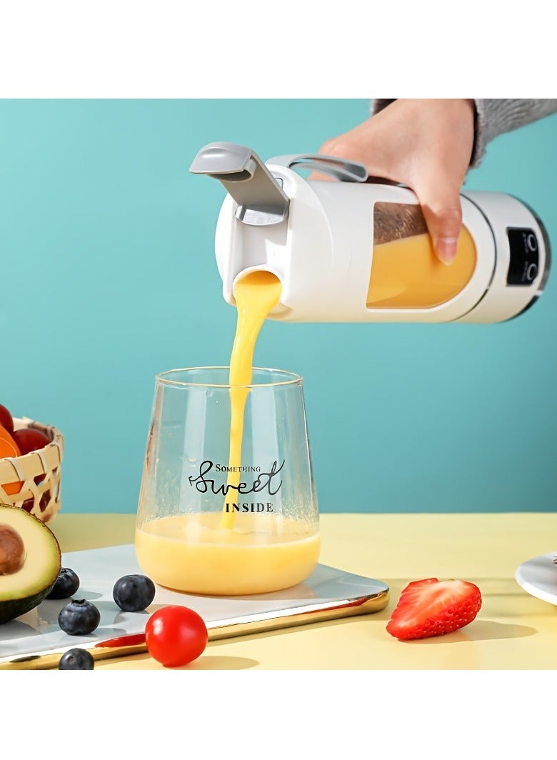 إيفرين خلاط محمول قابل لإعادة الشحن عبر USB مع شاشة LED - 450 مل، 7.4 فولت 50 واط 12 شفرة، مثالي للعصائر والعصائر الطازجة، تصميم صغير الحجم للتغذية أثناء التنقل - Image 3