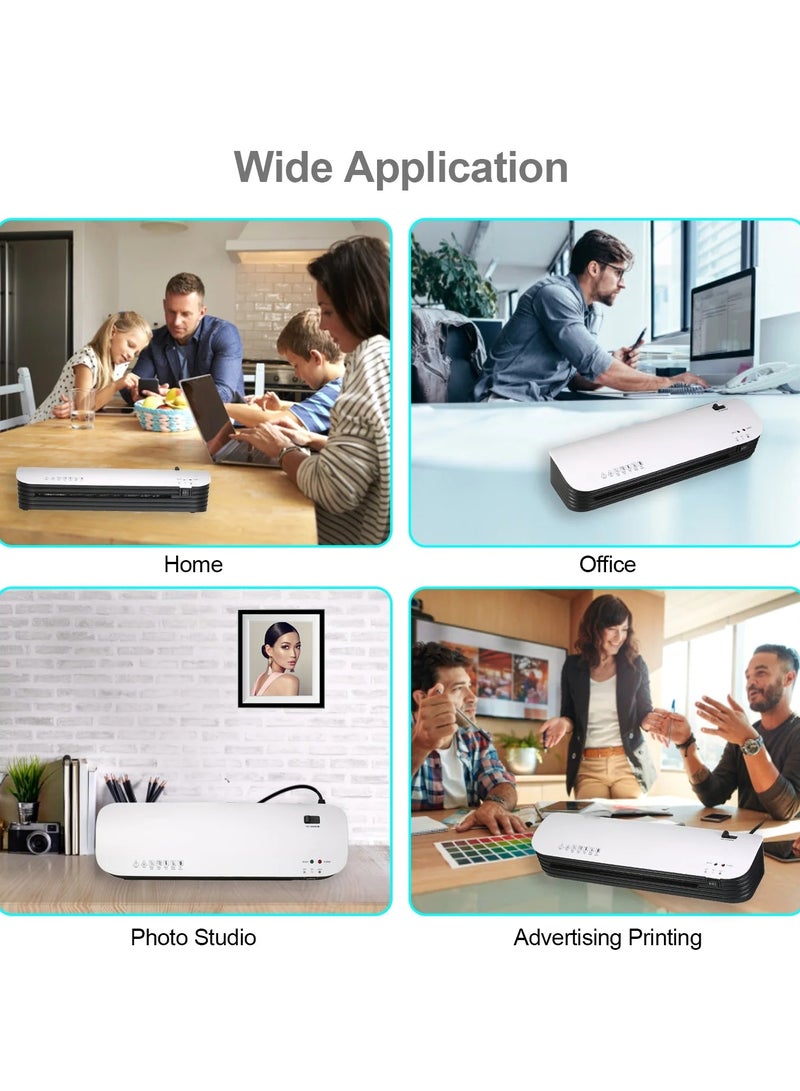 OSMILE Laminator,  Laminator Machine with 15 Laminating Sheets, A4 Laminating Machine Hot & Cold with Paper Trimmer & Corner Rounder, 9-Inch Personal Thermal Laminator for Home School Office - Image 5