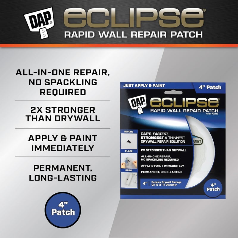 DAP 7079809163 Repair Eclipse Wall Patch 4 Inch ClearWhite - Image 3