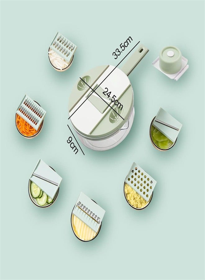 كيلا مجموعة تقطيع الخضار 9 في 1، مفرمة طعام، مبشرة مطبخ مع 6 شفرات، مفرمة ثوم مع حوض كبير سعة 2000 مل - Image 2