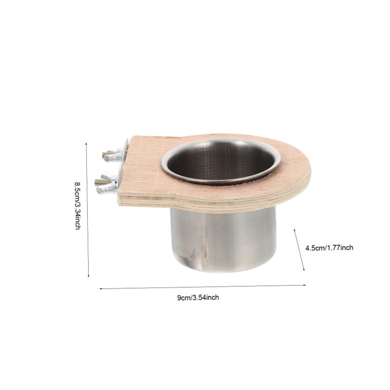 2pcs Stainless Steel Hanging Food Water Bowl for Parrots Cockatiels Bird Cage - Image 3