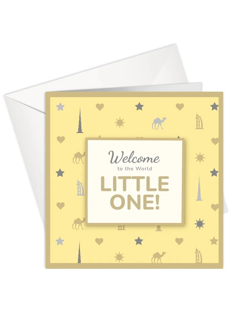 Share the Love Welcome to the World, Little One - Foil Greeting Card for Newborn Celebrations