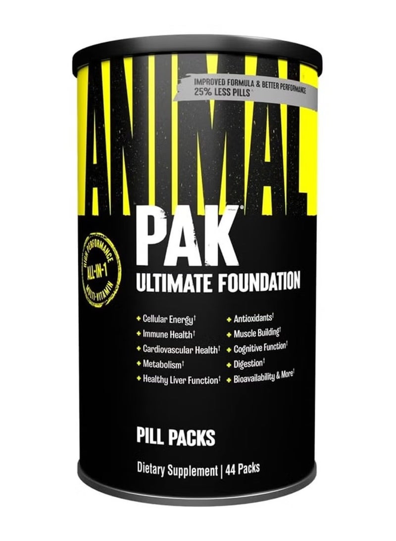 ANIMAL Pak Ultimate Foundation Daily Multivitamin Pill Packs – 44 Packs Complete Nutrition - Image 1