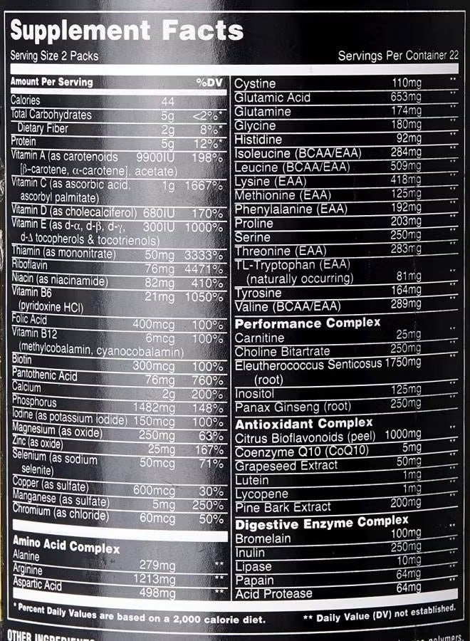 ANIMAL Pak Ultimate Foundation Daily Multivitamin Pill Packs – 44 Packs Complete Nutrition - Image 4