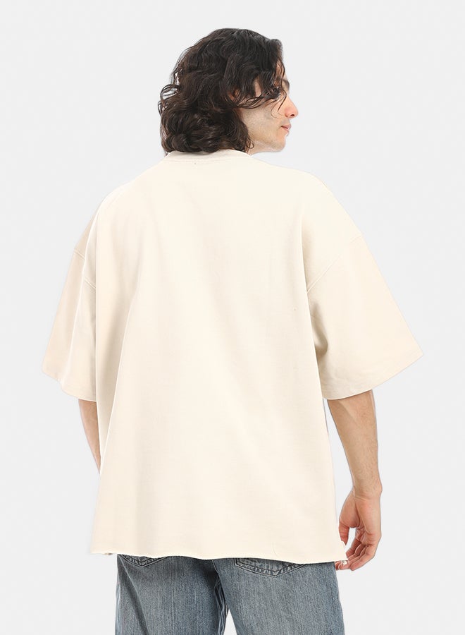 Red Circle Oversized T-shirt, round neck, on the eagle, Orly - Image 3