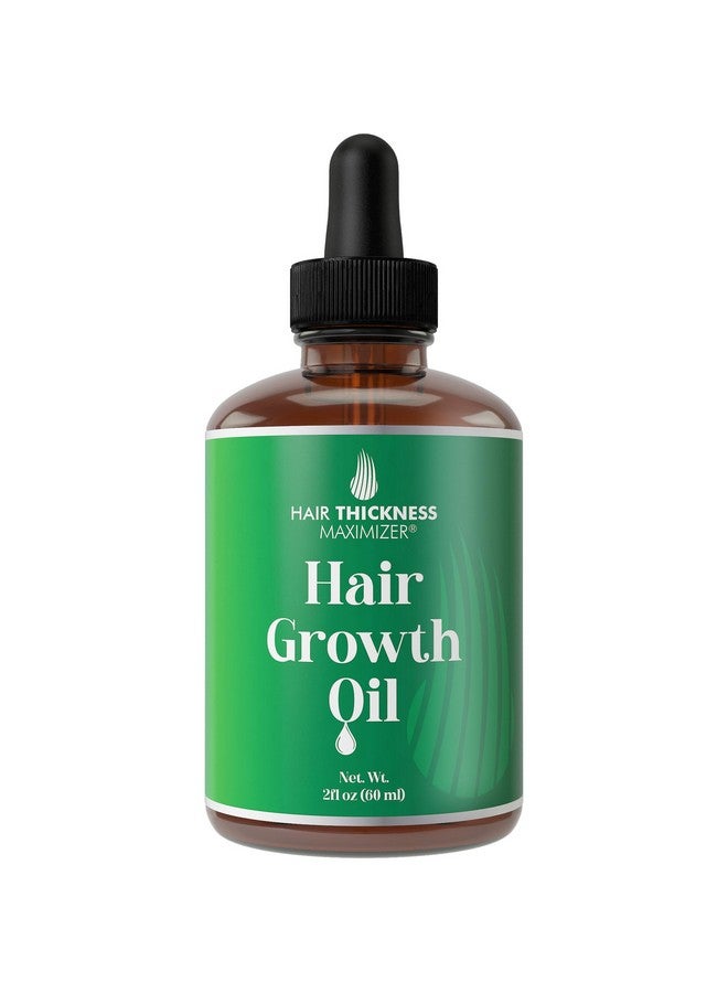 HAIR THICKNESS MAXIMIZER Hair Thickening and Moisturizing Serum - Vegan Scalp Treatment Oil for Women, Men with Dry, Frizzy, Weak Hair and Hair Loss. Peppermint, Wild Black Castor Oil, Unscented 2oz - Image 1